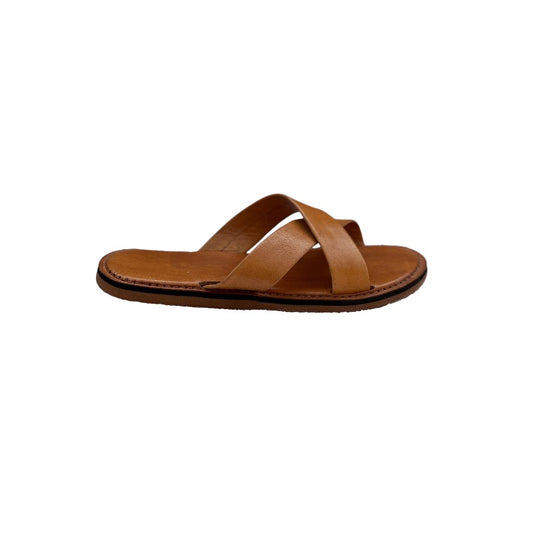 leather sandals cross